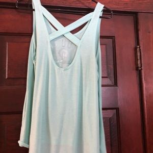 Blue “sea you later” tank top